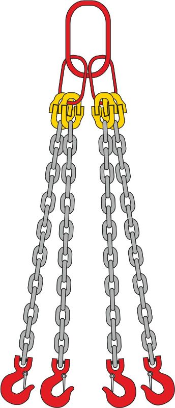 Строп цепной четырехветвевой 4СЦ (паук) 1,6т-10м